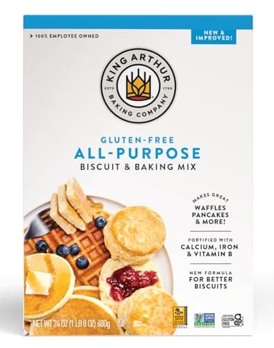 King Arthur, Gluten Free All-Purpose Biscuit & Baking Mix, Gluten Free, Non-GMO Project Verified, Certified Kosher, 24 Ounces, Packaging may vary (Pack of 6) image