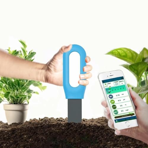 iLight Smart Plant Soil Moisture Meter + App | Bluetooth Soil Sensor + Notifications | Wireless Plant Care Remote Monitoring, Smart Garden Planting Device Indoor Outdoor Plants | Moisture System Gift image