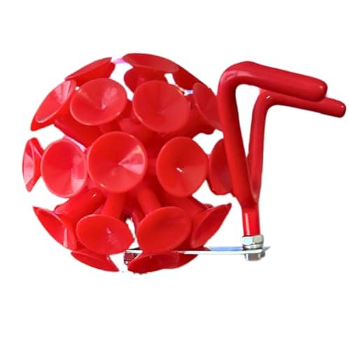 Grab-a-Disc Disc Golf Retriever Suction Ball Attachment with Hook Kit, Red image