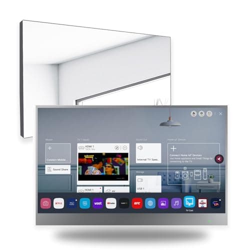 elecsung 22inch Smart Mirror Bathroom TV webOS 1080P Waterproof image