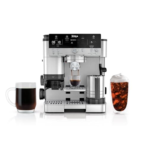 Ninja Espresso Machine, Luxe Café Premier Series, Drip Coffee Maker and Rapid Cold Brew, Integrated Grinder, Assisted Tamper, Hands-Free Frother, for Cappuccinos and Lattes, Dairy or Non-Dairy, ES601 image