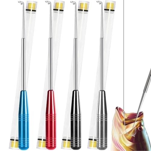 Fish Hook Remover Tool, Fishing Hook Quick Removal Descending Device, Fishing Gear Security Equipment Kits for Adult, Hook Extractor Accessories Detacher Tools with 4PCS Storage Tube image