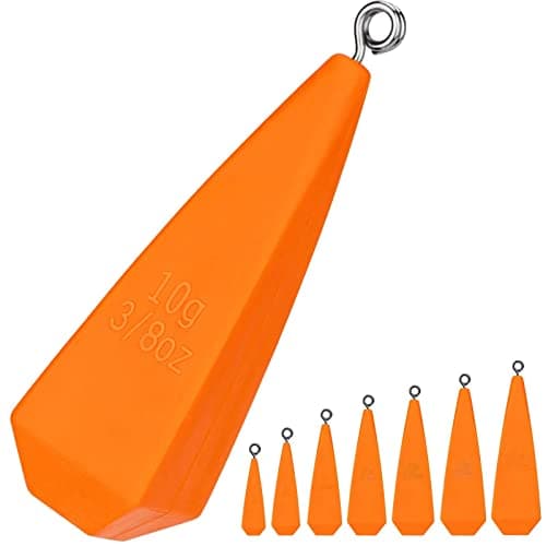 THKFISH Fishing Practice Plugs Practice Plugs Weight Casting Plug Fishing Practice for Kids Improving Casting Skill, 7 Sizes image