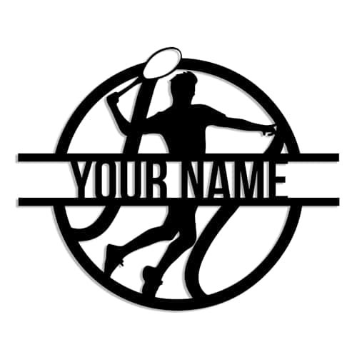 Custom Tennis Sign, Personalized Tennis Racket Wall Art,Personalized Tennis sign, Tennis Court Decor, Custom Metal Sign, Tennis School Sign, Home Court Sign, Family Sign (Style-4) image