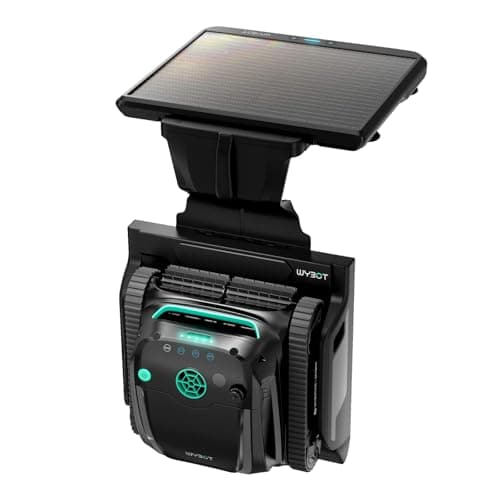 WYBOT S2 Solar Powered Robotic Pool Vacuum Cleaner for Inground Pools, Enhanced Scheduled Cleaning, Area Cleaning, Auto Return & Charge, 3D Adsorption System, Brushless Motor, Covers 3,229 Sq.Ft image