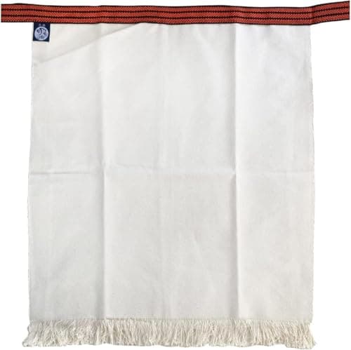 豊橋帆前掛け Japanese Traditional Durable Apron Homaekake for BBQ, Grill, Kitchen, Chef, Gardening (Ecru, Medium (with Pocket)) image