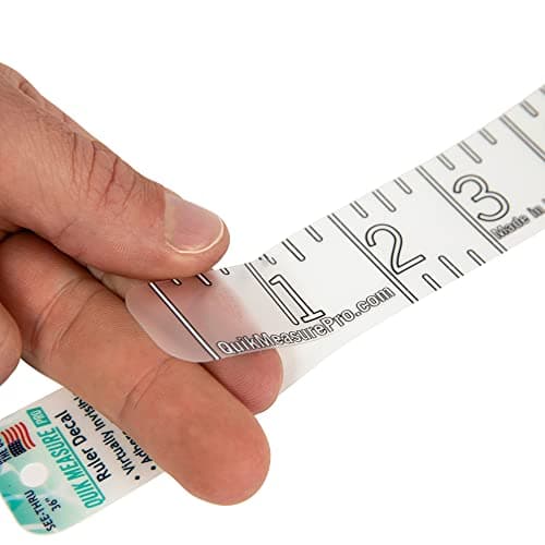 Quik Measure Pro Fish Rulers - 36" Boat Ruler Fish Measuring Sticker - Transparent Waterproof Decal Tape Measure - Made in USA - Clear Discreet Adhesive for Boat, Kayak, Net, Gaff, Table - 36 in image