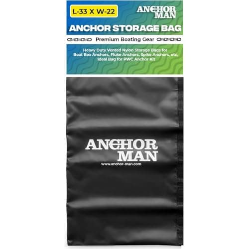 Anchor-Man Heavy Duty Anchor Bags for Boats, Waterproof Rope Bag Anchor for Floats, Ideal for Life Jackets & Bumper Storage Boat Anchor Bags, 33” x 22” image