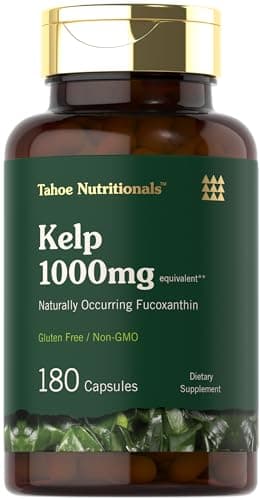 Tahoe Nutritionals Kelp Supplement Capsules | 1000mg | 180 Count | Non-GMO & Gluten Free Extract image