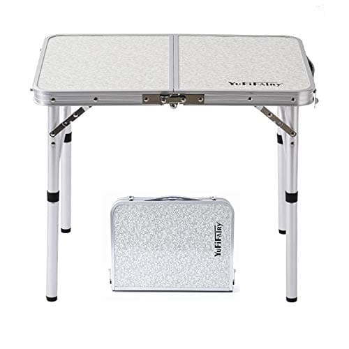 Folding Camp Table Small, 24''L x16''W with Adjustable Height Legs image