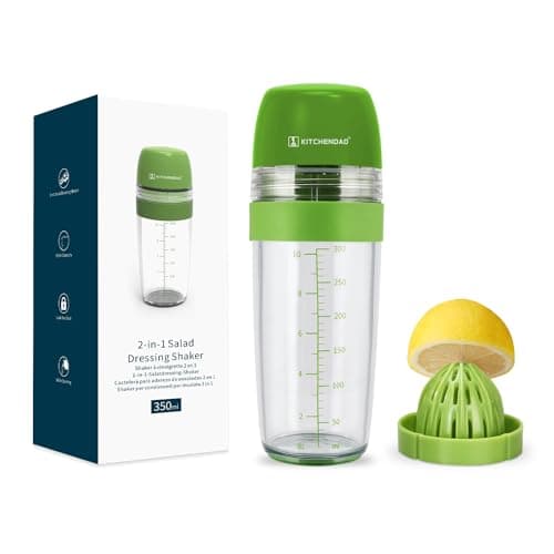 KITCHENDAO 2 in 1 Salad Dressing Shaker Container with Juicer image