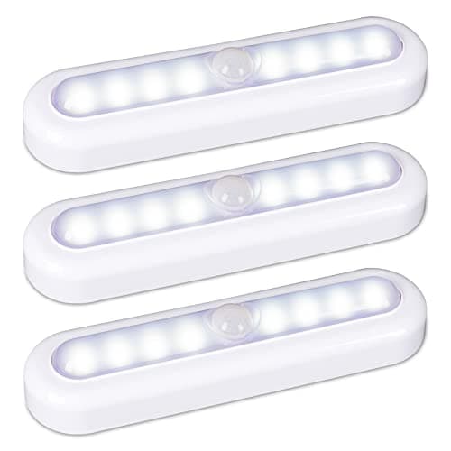 STAR-SPANGLED 3 Pack 7” Motion Sensor Lights Indoor Battery Operated, Stick on LED Light for Closet, Stairs, Under Cabinet, Cool White image