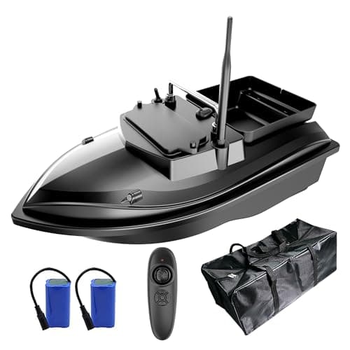 HEVMEVENI Bait Boats for Carp Fishing - Rc Fishing Bait Boat 2kg Loading with Spare Batteries Bait Boat Bag for Carp Fishing (Black) image