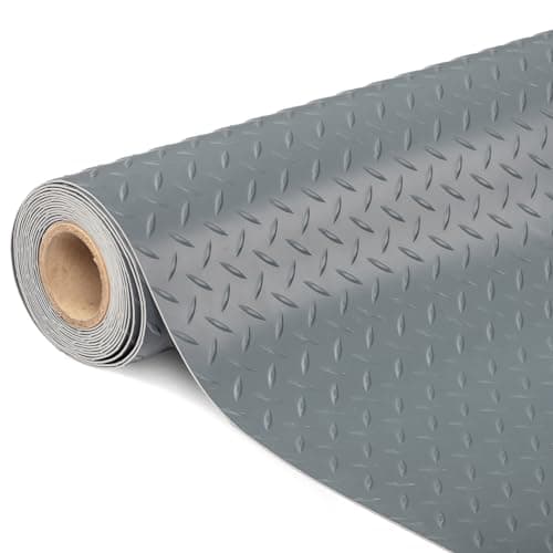 TUFFIOM 7.5 x 20 FT Garage Floor Mat, Thickened Diamond Plate PVC Garage Mats Flooring Roll for Under Car, Garage Parking Mats for Floor Large SUVs, MPV, Pickup Truck image