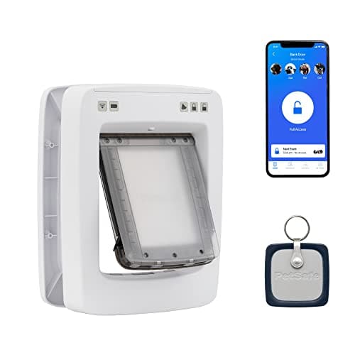SmartDoor™ Never Rust Connected Pet Door, Dog and Cat, Selective Entry and Exit, App Enabled Pet Door, Smart Device, Smartphone Controlled, Customize Schedule, Multiple Pets, Medium image