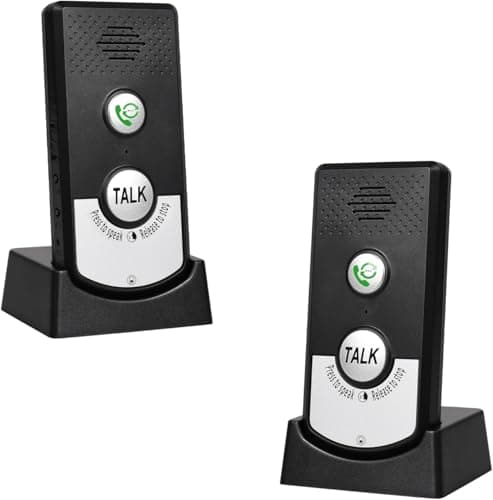 2 Way Voice Intercom, Super Long Range Intercomunicador, Home Security Easy Install, Waterproof Indoor Outdoor Interphone System, Fit for Home Hospital Office, Black image