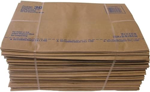 30 Gallon Lawn & Leaf 2-Ply Heavy-Duty Yard Waste Compost Paper Bags, 30 Count image
