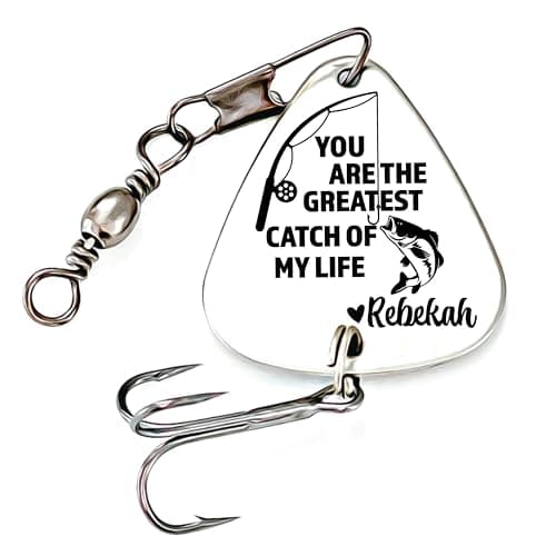 Personalized Fishing Lure You Are The Greatest Catch Of My Life Fishing Lure Gift Men's Gift for Husband Gift Boyfriend Personalized Gift GREATEST-LURE image