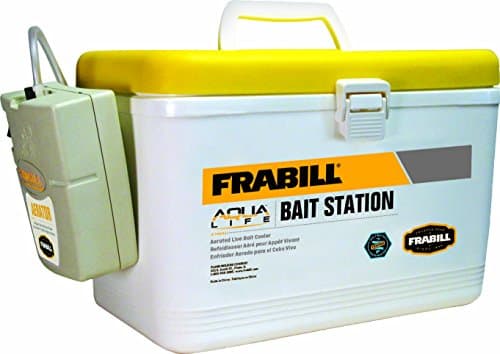 Frabill Bait Box with Aerator | Live Bait Storage Cooler with Portable Aerator | 8-Quart Capacity image