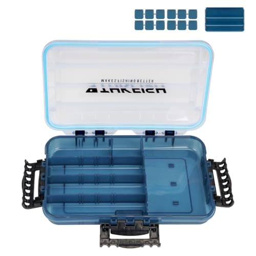 THKFISH Fishing Tackle Box 3600 Tackle Tray Floating Fishing Lure Box Storage Organizer Small Plastic Box with Adjustable Dividers,Sun-Proof 1PC image