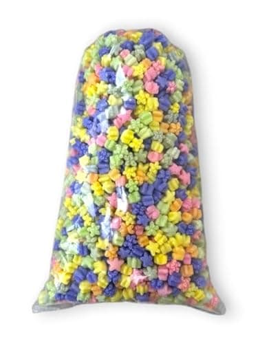 FunPak Plant Based Biodegradable Packing Peanuts 1.5 cu ft Bag Compostable (Rainbow Stars) image