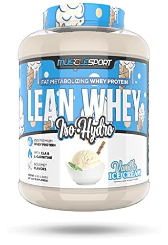 Musclesport Lean Whey Revolution™ Protein Powder - Whey Protein Isolate - Low Calorie, 25g Protein per Scoop - 5lb Vanilla Ice Cream image