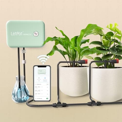 LetPot Automatic Watering System for Potted Plants, [Wi-Fi & App Control] Drip Irrigation Kit System, Smart Plant Watering Devices for Indoor Outdoor image