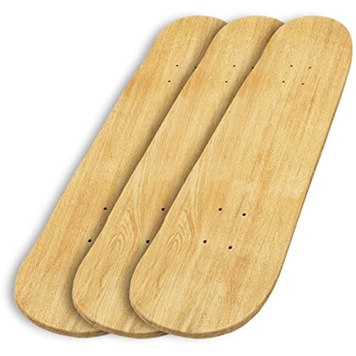Vigorange 3 Packs 31"x 8" Blank Skateboard Decks,Natural,7-Layer Maple Double Tail Skateboard with Free Sandpaper, Great for Replacement, Art Painting and Home Decor image