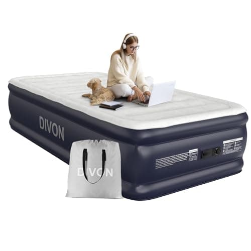 Twin Air Mattress with Built-in Pump,18''Raised Blow Up Mattress 2 Mins Self Inflation/Deflation,Upgraded Thicker Inflatable Mattress image