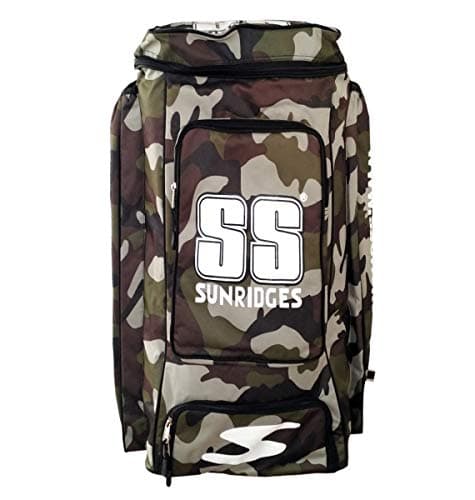 SS Camo Duffle Cricket Kit Bag | Light Weight with Attractive Design | Weather-Resistant | Spacious Storage | Comfort | Stylish and Sporty | Shoulder Straps | Special Bat Holder image