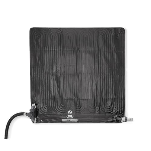 Intex 28685E 47 Inch x 47 Inch Solar Pool Water Heater Mat for 8,000 Gallon Above Ground Swimming Pool with Hose Attachment and Adaptors, Black image