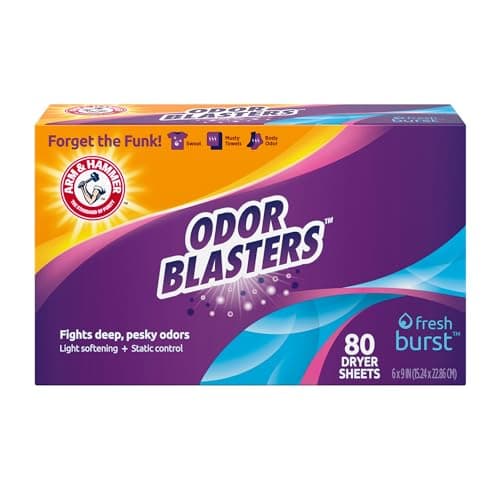 Arm & Hammer Dryer Sheet 80ct Odor Blaster Fresh Burst image