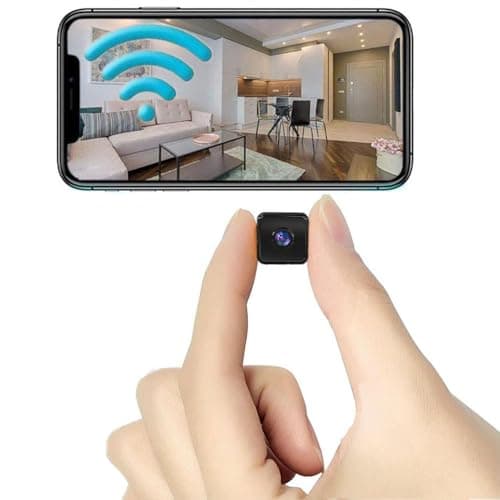 Mini Indoor Security Wireless Home Camera Small Outdoor WiFi Pet Cameras,2025 Upgraded 1296P Tiny Nanny Cam, Wide Angle,Night Vision, Home Indoor Outdoor Camera, No Need WiFi Camera,For Home Security image