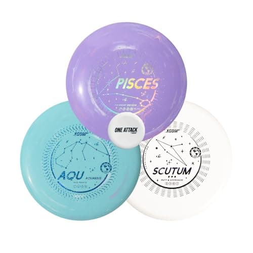 ONEATTACK Professional PDGA Starter Disc Golf Set, Included Putter, Midrange, Driver, Mini Disc for Men, Women, Kids, Weight Ranges 170-175g, Disk Golf Kit for Beginners and Professionals (3 Pack) image