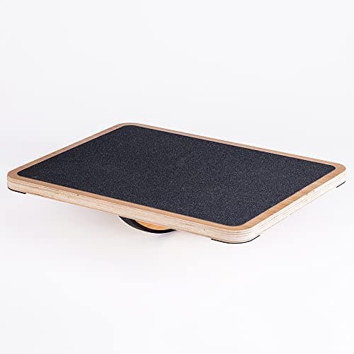 StrongTek Professional Wooden Balance Board with Crossed Hardwood Base, Advanced Rocker Board for Core Strength, Stability Training image