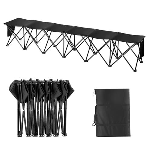 VEVOR Portable Folding Bench, 6 Seats Foldable Sideline Bench image
