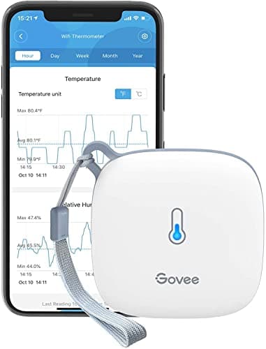 Govee WiFi Thermometer Hygrometer H5179, Smart Humidity Temperature Sensor with App Notification Alert, 2 Years Data Storage Export, Remote Monitor for Room Greenhouse Incubator Wine Cellar image