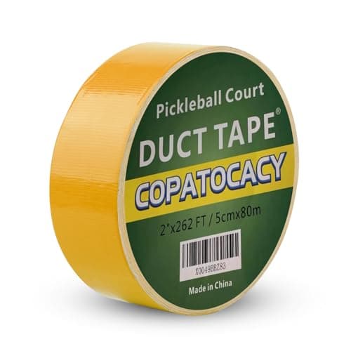 262 FT Outdoor Pickleball Court Tape, Pickleball Court Marking Kit - 2" x 87.5 Yd, Yellow Court Tape for Court Fast Marking, No Residue, Non-Reflective image