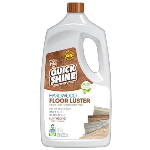 Quick Shine Hardwood Floor Luster 64oz | Plant-Based Cleaner & Polish w Carnauba | Simply Squirt & Spread | Don't Refinish It, Quick Shine It | Safer Choice Cleaner | Restore-Protect-Refresh image