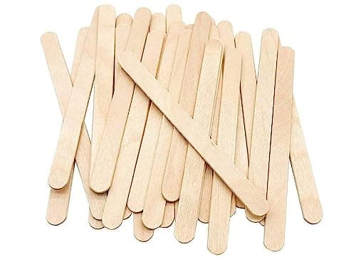 KTOJOY 100 Pcs Craft Sticks Ice Cream Natural Wood Popsicle Craft Sticks 4.5 inch Length Treat Ice Pop Sticks for DIY Crafts image