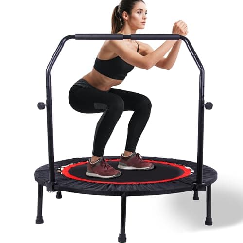 40’’ Mini Trampoline for Adults 400LBS Weight Capacity with Safety Pad Exercise Rebounder Trampoline for Indoor/Outdoor Workout image