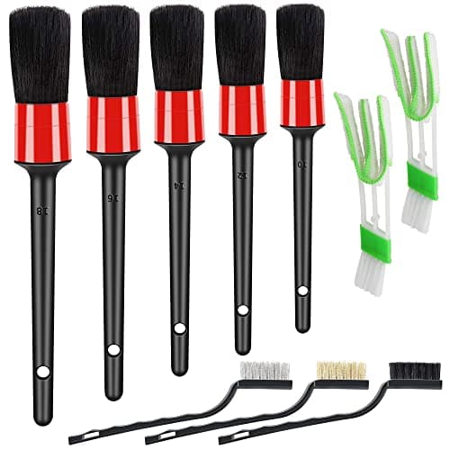HMPLL 10pcs Auto Car Detailing Brush Set Car Interior Cleaning Kit image