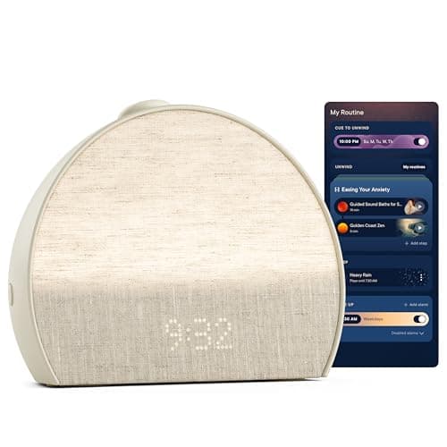 Hatch Restore 3 Sunrise Alarm Clock, Sound Machine, Smart Light (Putty) - White Noise, Screen-Free Sleep Routine image