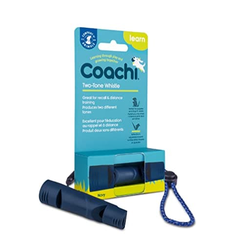 Coachi Two Tone Whistle, Train Two Dogs, Train Different Commands, Tough Material, Adjustable Reflective Lanyard, Traditional, Recall Training, Lightweight & Compact, Dog and Puppy Training image