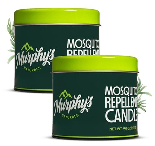 Murphy's Naturals Mosquito Bug Repellent Candles for Outdoor Patio, Citronella & Essential Oils, Soy/Beeswax Blend, 30-Hour Burn Time, 9 oz, 2-Pack image