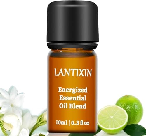 Lantixin Energized Essential Oils for Diffusers for Home - No Chemical Additives Safe for Kids and Pets - Bergamot, Jasmine, and Ylang Ylang Aromatherapy Oils - Diffuser Oil Scents for Home - 0.3 oz image