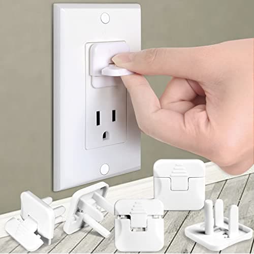 Outlet Covers Babepai 38-Pack White Child Proof Electrical Protector Safety Improved Baby Safety Plug Covers image