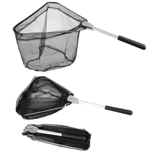 Small Fishing Landing Net, Fishing net Freshwater for Kids Men Women, Extend to 20.5 Inches image