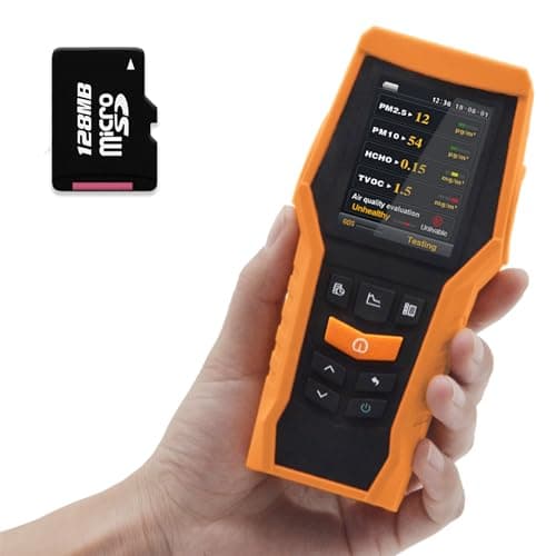 BLATN Smart Air Quality Meter Indoor 11-in-1 Air Monitor PM1.0 PM2.5 PM10 Dust TVOC VOC Detector HCHO Tester with Data Record for Home Office (126S) image