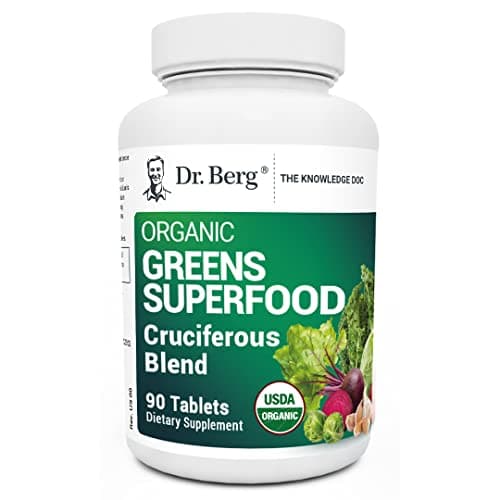 Dr. Berg's Greens Superfood Cruciferous Vegetable Tablets - Vegetable Supplements for Adults image